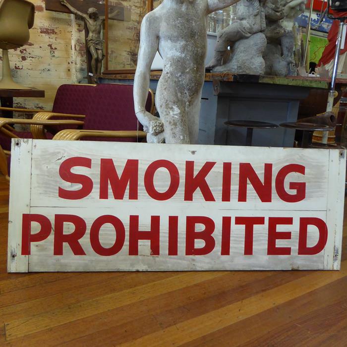No Timber Sign SMOKING PROHIBITED DOUBLE SIDED TIMBER SIGN - Mark Denver